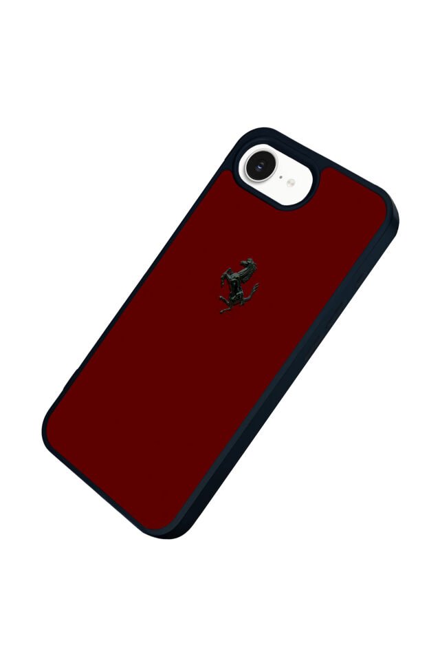 iPhone 16E Uyumlu Kirmizi Tasarımlı Glossy Premium Kılıf