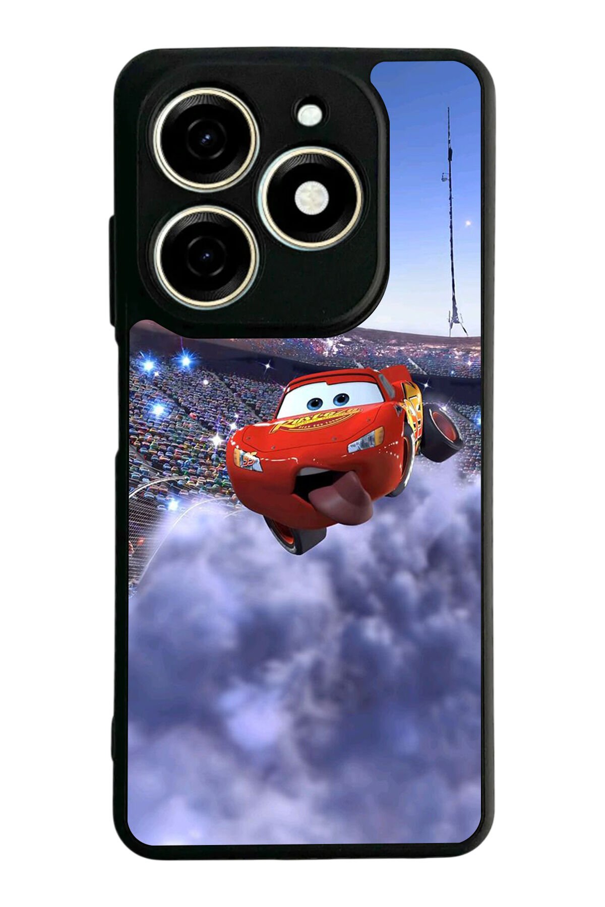 Infınıx Smart 8 Pro Uyumlu Şimsek McQueen Tasarımlı Glossy Premium Kılıf