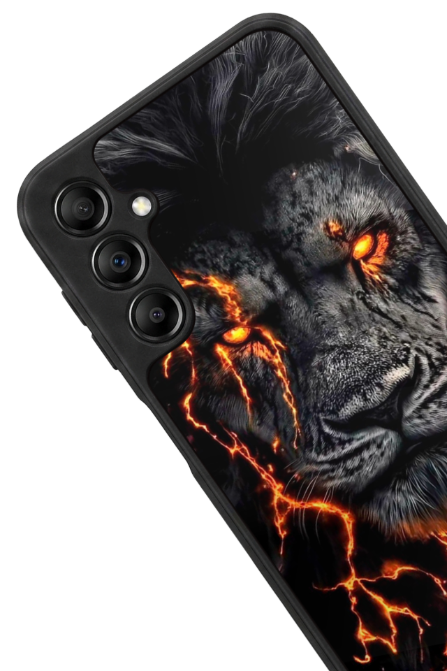 Samsung Galaxy A14 Uyumlu Aslan Tasarımlı Glossy Premium Kılıf