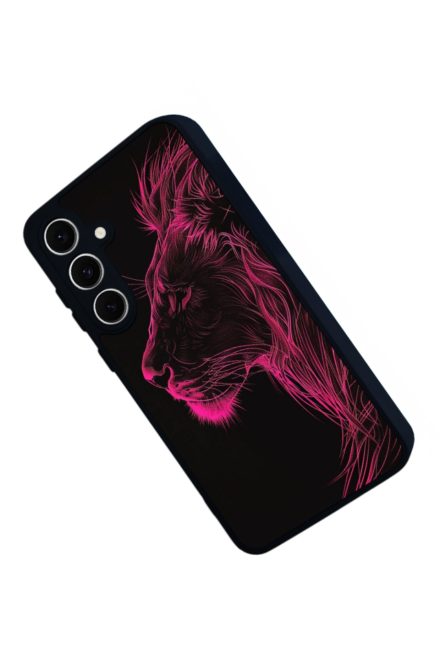 Samsung Galaxy S24 FE Uyumlu Aslan Tasarımlı Glossy Premium Kılıf