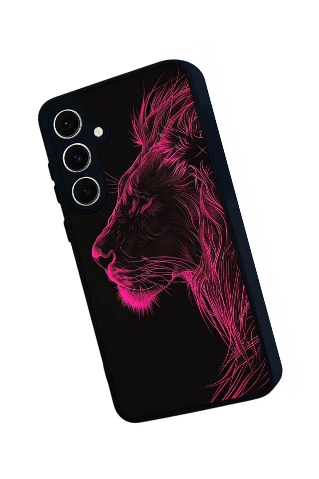 Samsung Galaxy S24 FE Uyumlu Aslan Tasarımlı Glossy Premium Kılıf