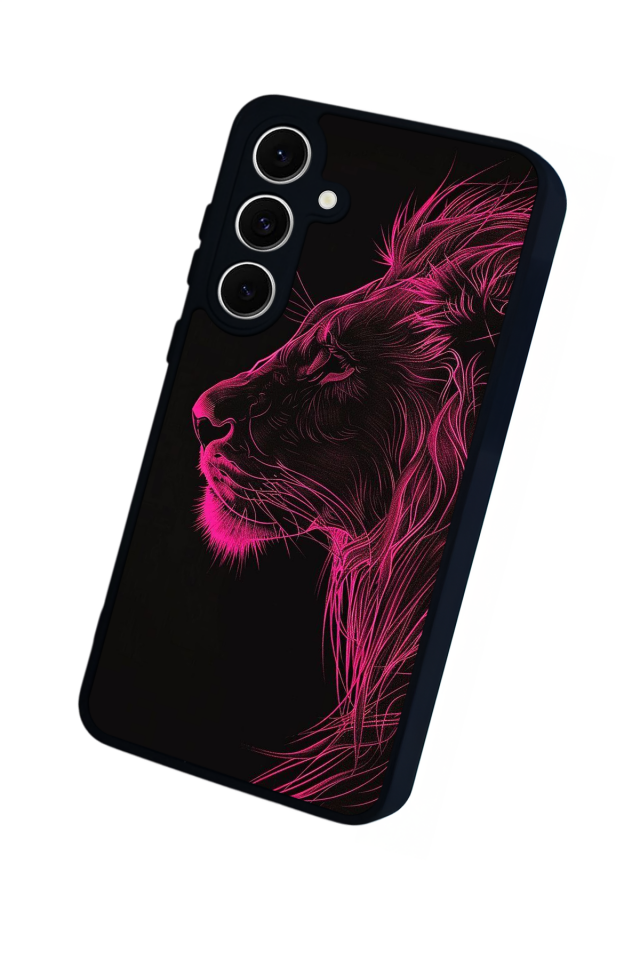Samsung Galaxy S24 FE Uyumlu Aslan Tasarımlı Glossy Premium Kılıf