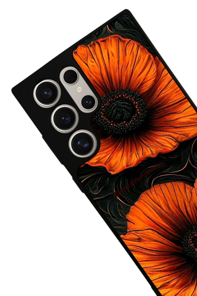 Samsung Galaxy S22 Ultra Uyumlu Botanik Tasarımlı Glossy Premium Kılıf