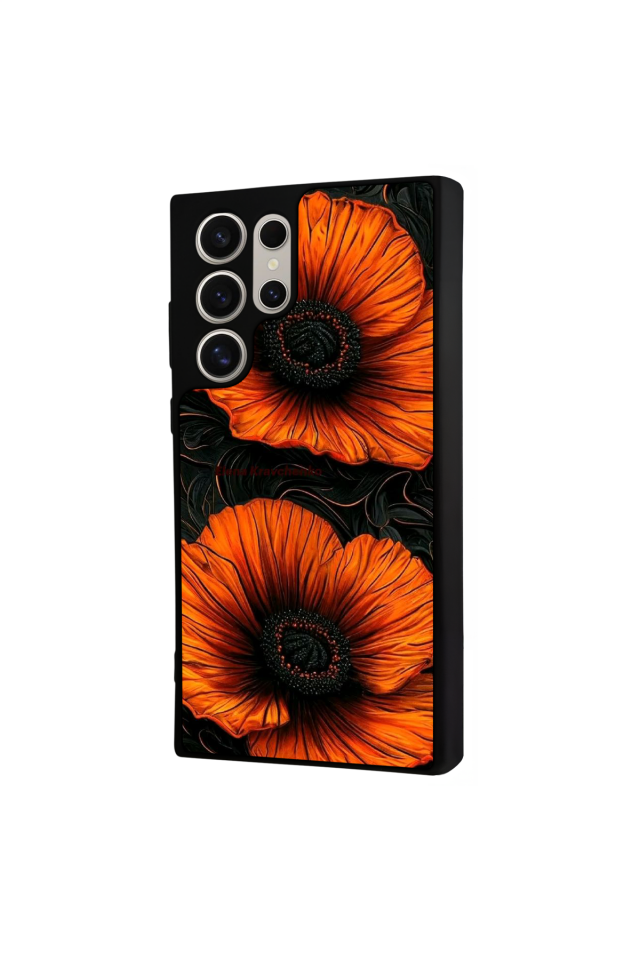 Samsung Galaxy S22 Ultra Uyumlu Botanik Tasarımlı Glossy Premium Kılıf