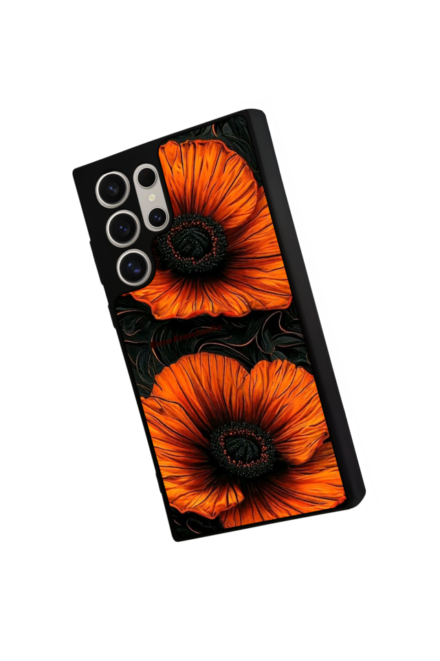 Samsung Galaxy S22 Ultra Uyumlu Botanik Tasarımlı Glossy Premium Kılıf