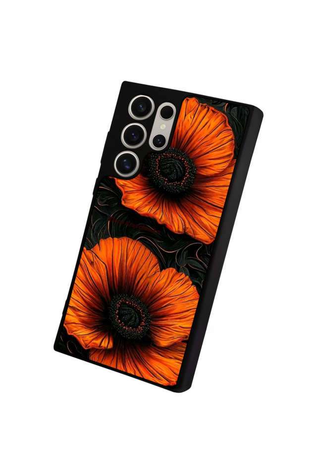 Samsung Galaxy S22 Ultra Uyumlu Botanik Tasarımlı Glossy Premium Kılıf
