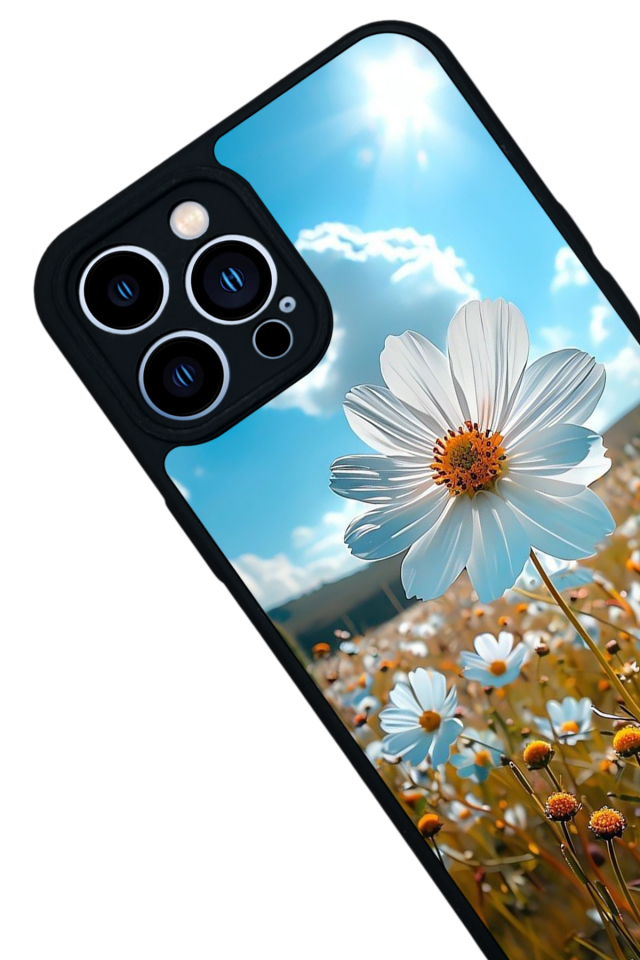 iPhone 12 Pro Max Uyumlu Cicek Tasarımlı Glossy Premium Kılıf