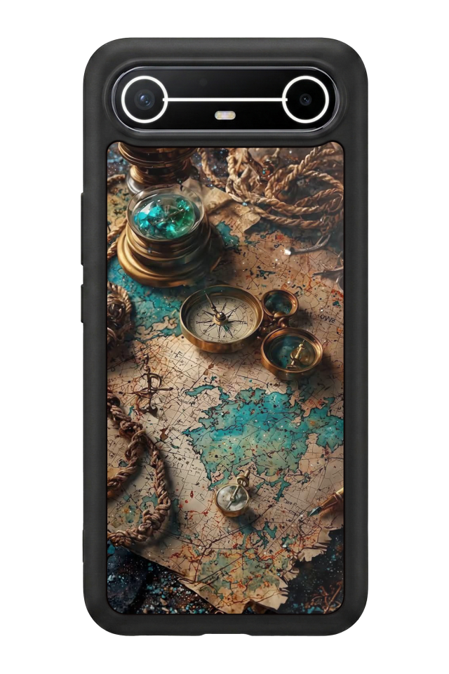 Tecno Spark Slim 5G Uyumlu Harita Tasarımlı Glossy Premium Kılıf