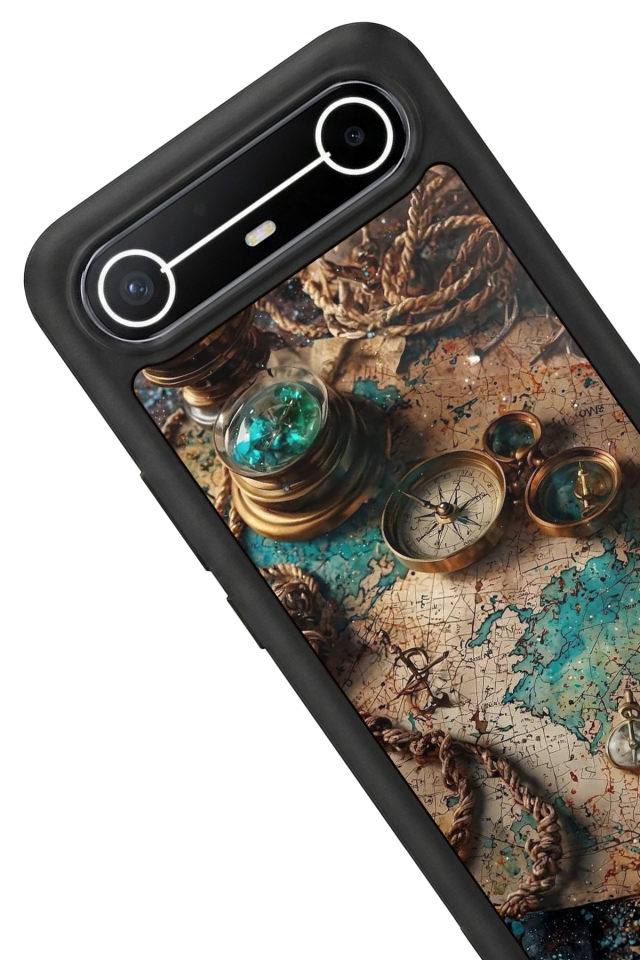Tecno Spark Slim 5G Uyumlu Harita Tasarımlı Glossy Premium Kılıf