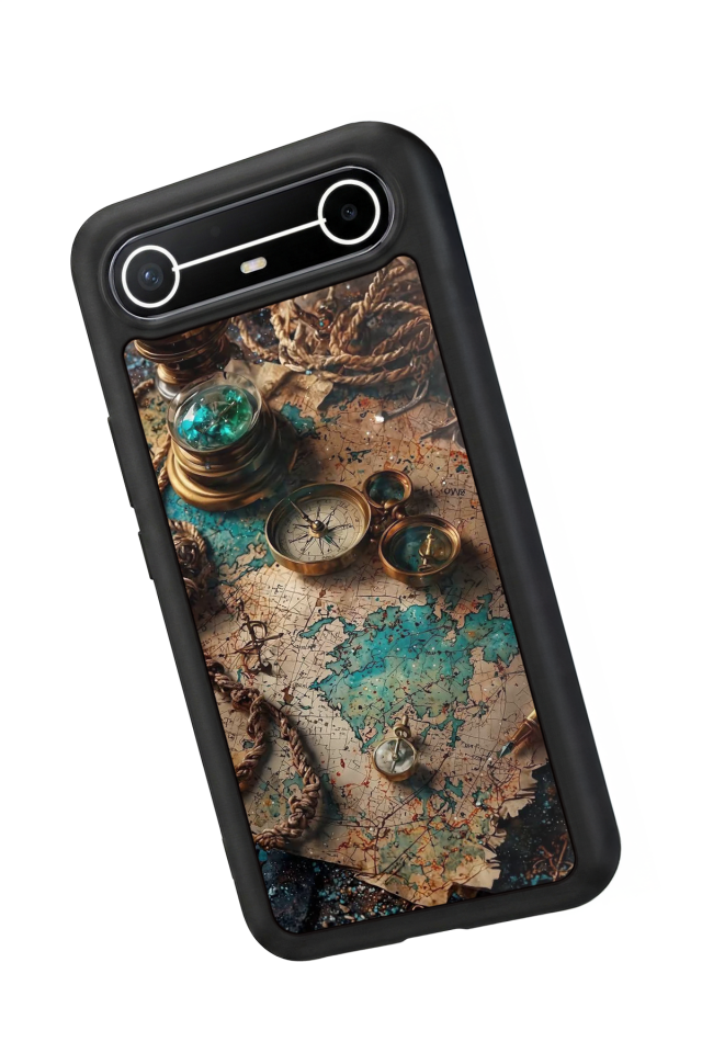 Tecno Spark Slim 5G Uyumlu Harita Tasarımlı Glossy Premium Kılıf