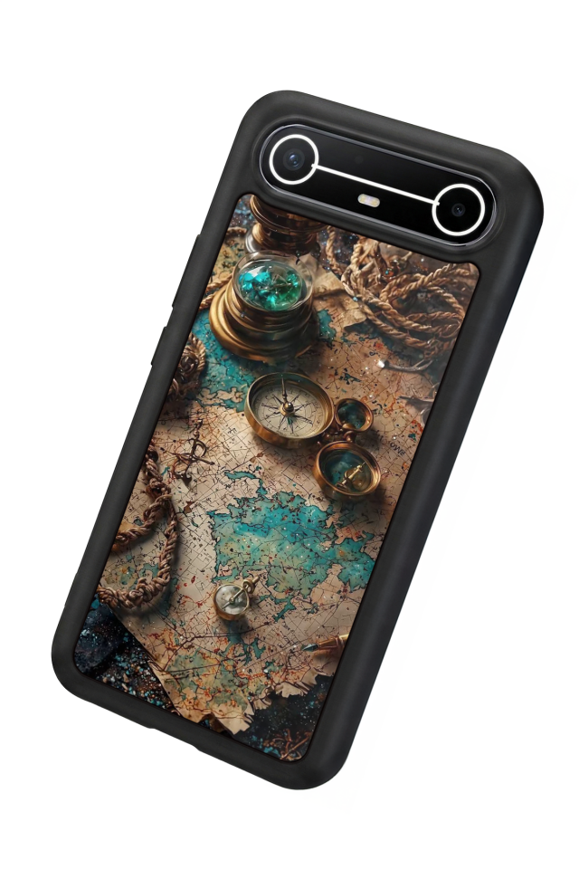 Tecno Spark Slim 5G Uyumlu Harita Tasarımlı Glossy Premium Kılıf