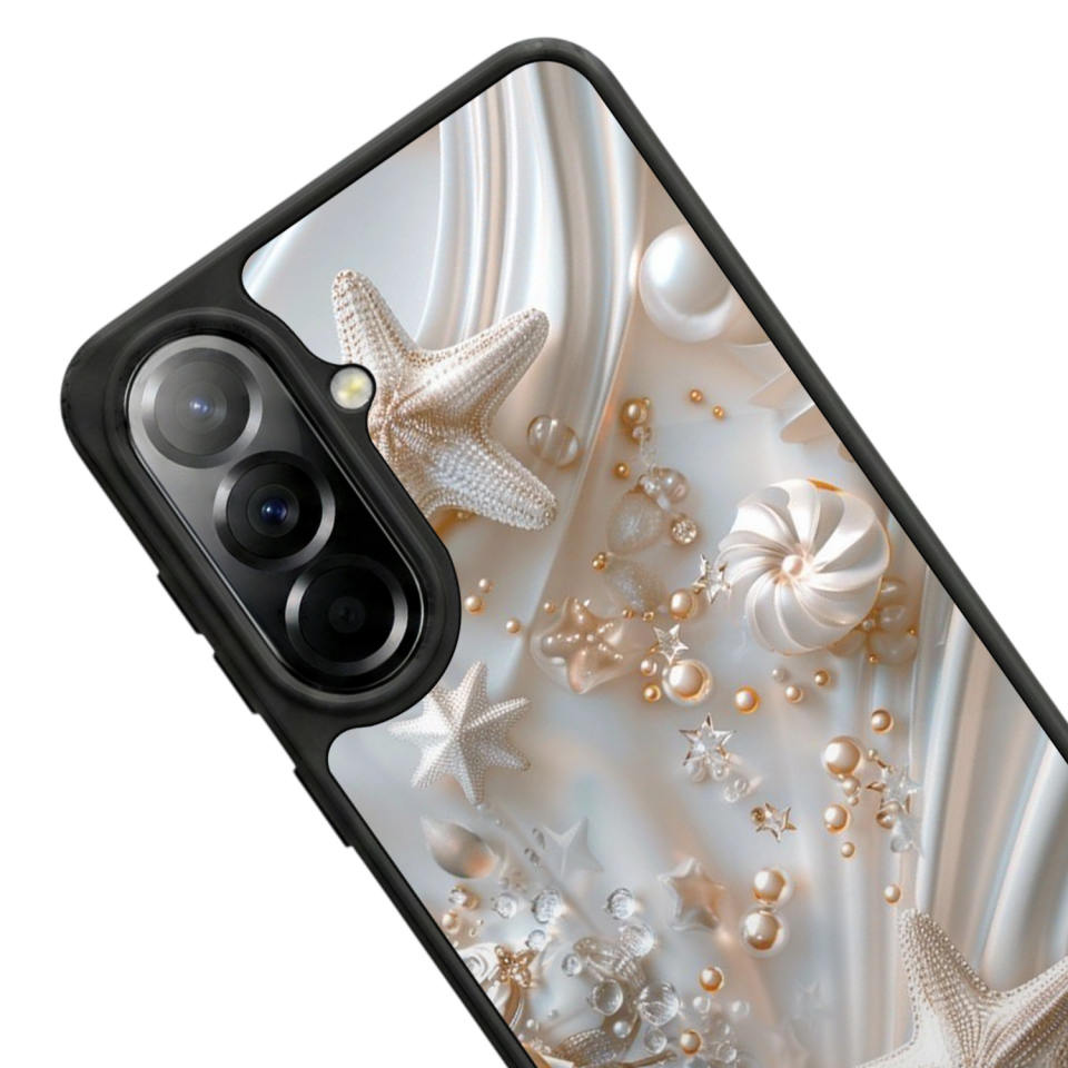 Samsung Galaxy A37 Uyumlu  İnci Tasarımlı Glossy Premium Kılıf