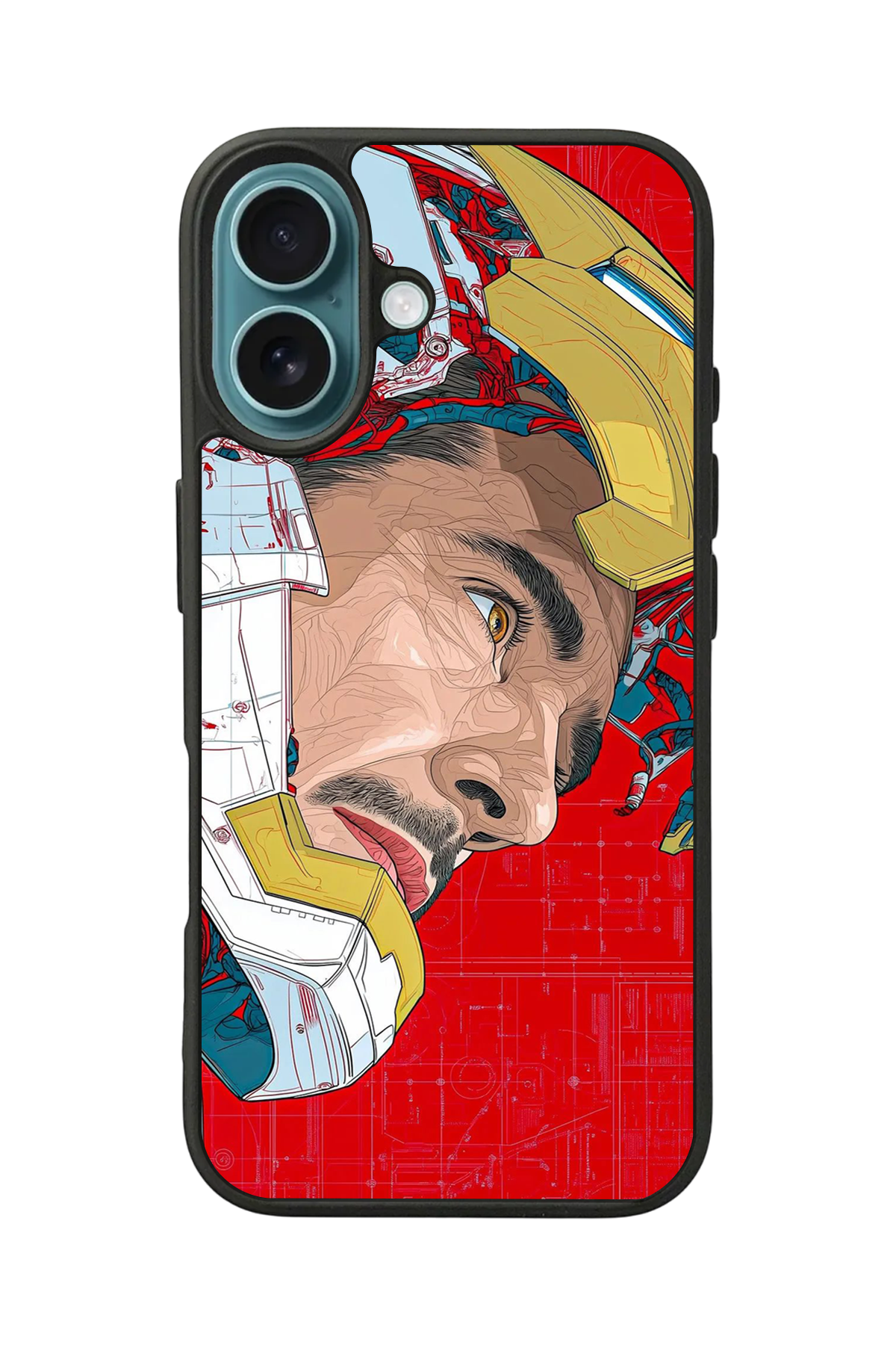 iPhone 16 Uyumlu Iron Man ( Demir Adam ) Tasarımlı Glossy Premium Kılıf