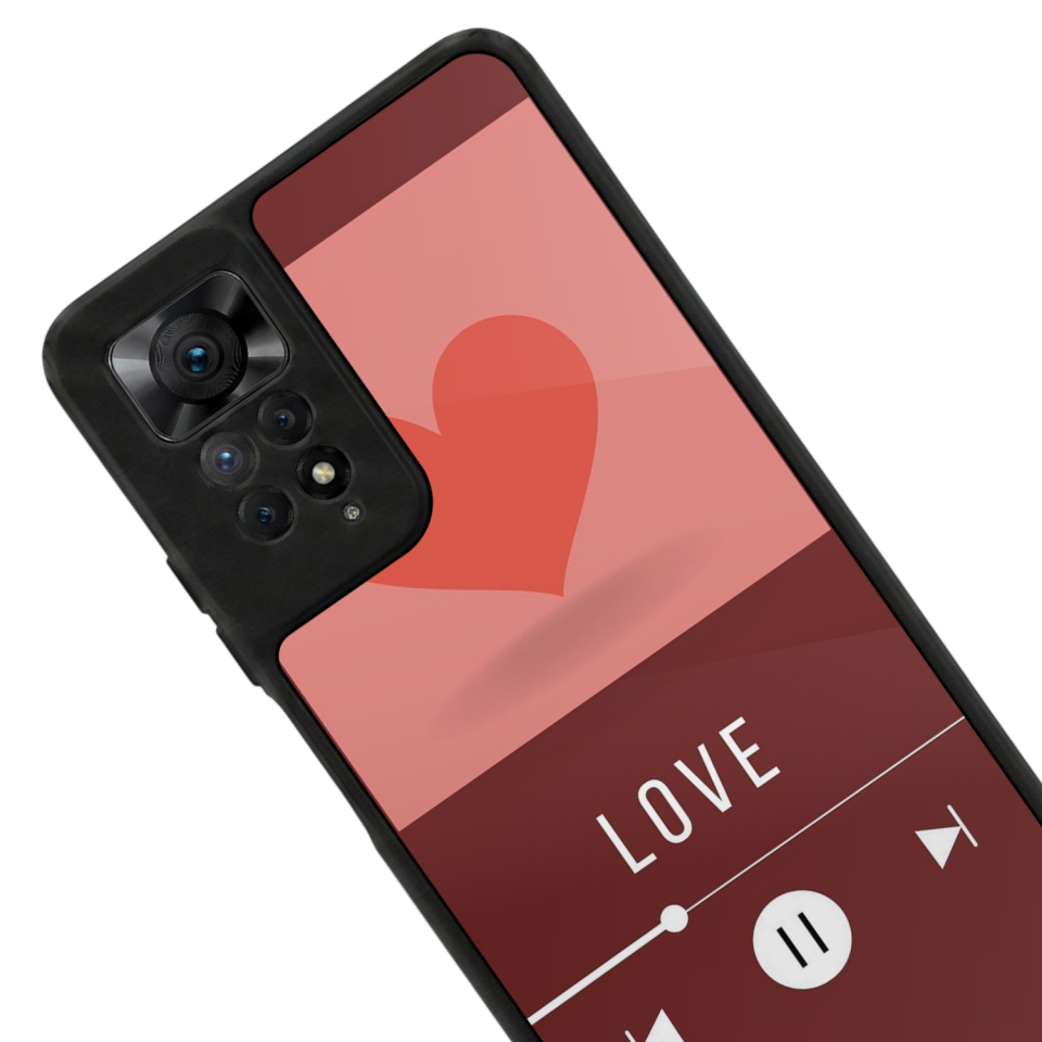 Xiaomi Redmi Note 12 Pro Uyumlu Kalp Love Tasarımlı Glossy Premium Kılıf