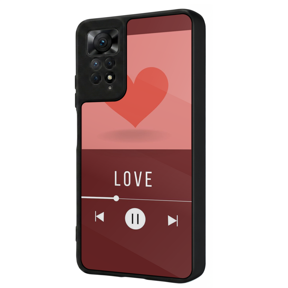Xiaomi Redmi Note 12 Pro Uyumlu Kalp Love Tasarımlı Glossy Premium Kılıf