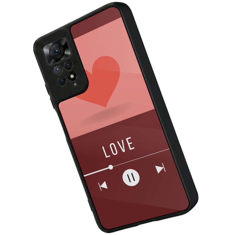 Xiaomi Redmi Note 12 Pro Uyumlu Kalp Love Tasarımlı Glossy Premium Kılıf