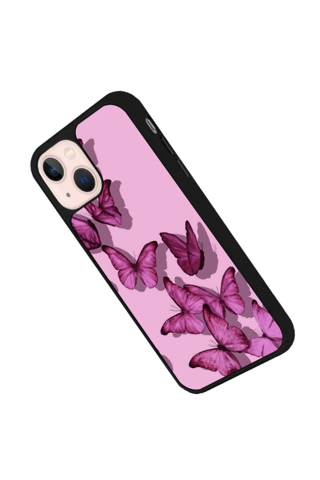iPhone 14 Plus Uyumlu Kelebek Tasarımlı Glossy Premium Kılıf