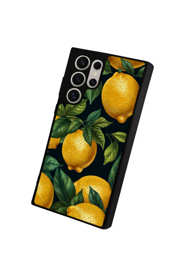 Samsung Galaxy S23 Ultra Uyumlu Limon Tasarımlı Glossy Premium Kılıf