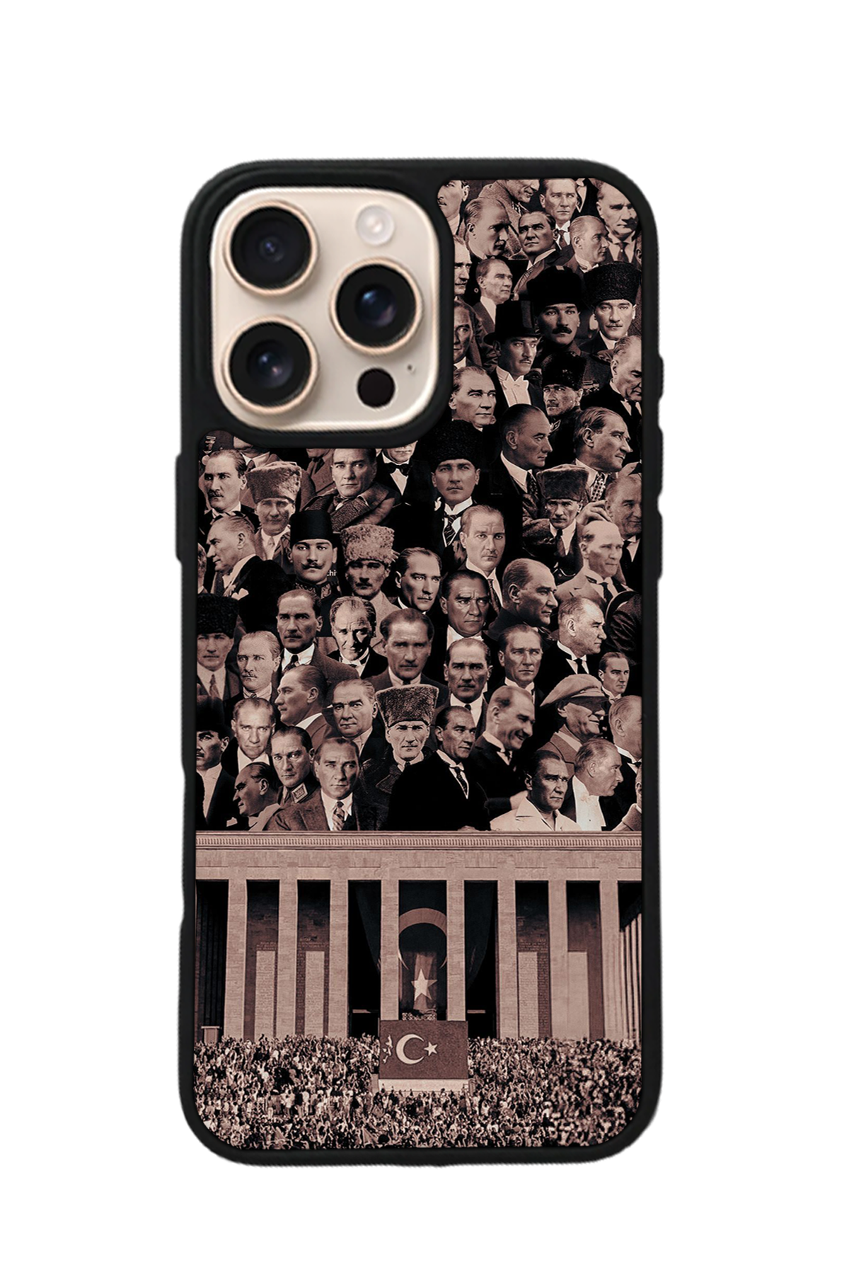 iPhone 16 Pro Max Uyumlu Mustafa Kemal Ataturk Tasarımlı Glossy Premium Kılıf