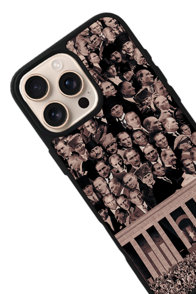 iPhone 16 Pro Max Uyumlu Mustafa Kemal Ataturk Tasarımlı Glossy Premium Kılıf