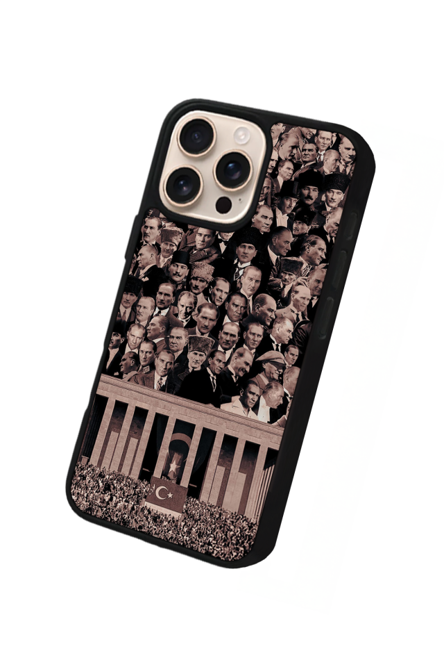 iPhone 16 Pro Max Uyumlu Mustafa Kemal Ataturk Tasarımlı Glossy Premium Kılıf