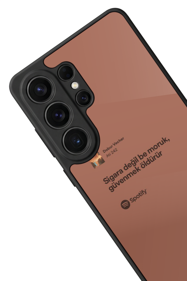 Samsung Galaxy S26 Ultra Uyumlu Sarki Sozleri Tasarımlı Glossy Premium Kılıf