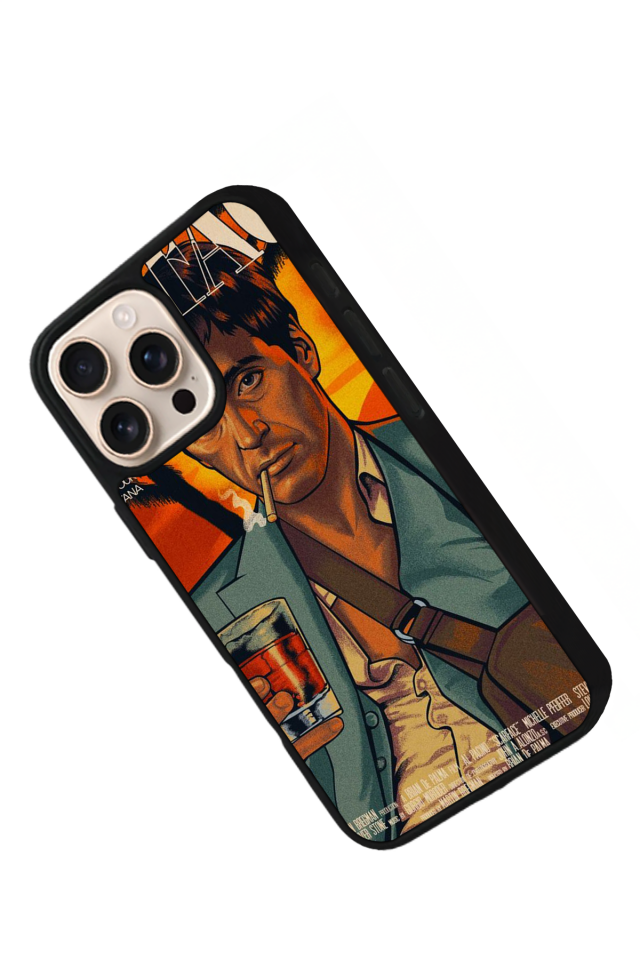 iPhone 16 Pro Max Uyumlu Scarface Tasarımlı Glossy Premium Kılıf