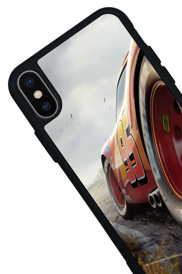 iPhone X/ XS Uyumlu Şimsek McQueen Tasarımlı Glossy Premium Kılıf