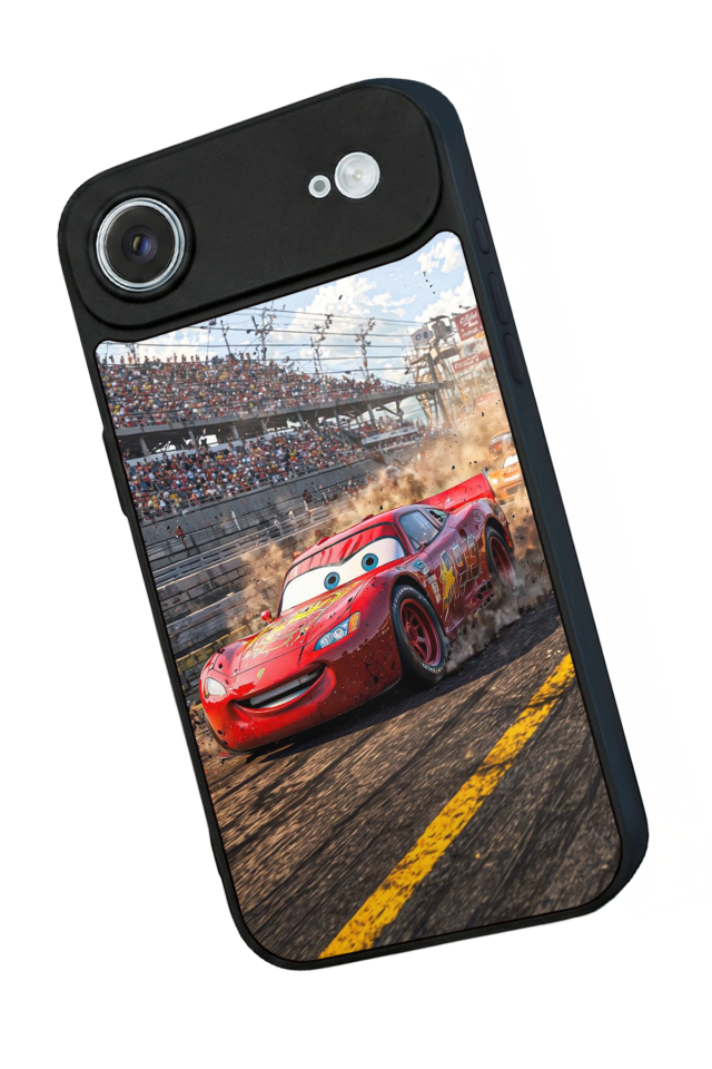 iPhone 17 Air Uyumlu Şimsek McQueen Tasarımlı Glossy Premium Kılıf