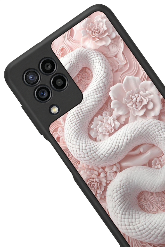 Samsung Galaxy M32 Uyumlu Yılan Tasarımlı Glossy Premium Kılıf