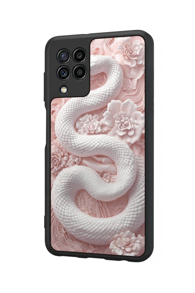 Samsung Galaxy M32 Uyumlu Yılan Tasarımlı Glossy Premium Kılıf