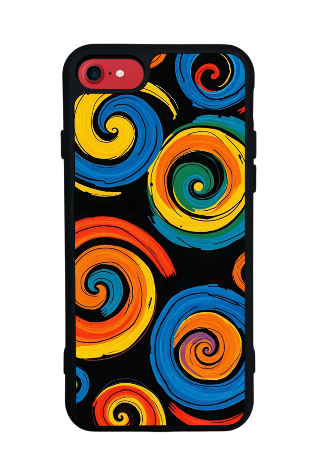 iPhone SE Uyumlu Abstract Tasarımlı Glossy Premium Kılıf