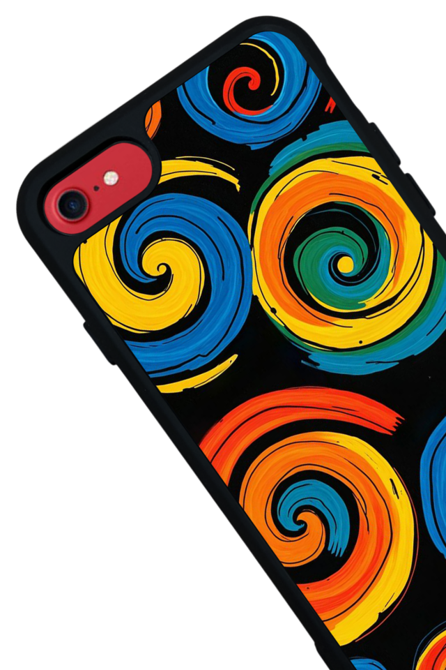 iPhone SE Uyumlu Abstract Tasarımlı Glossy Premium Kılıf