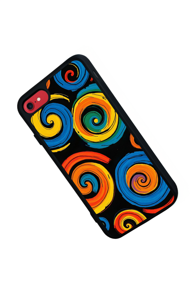 iPhone SE Uyumlu Abstract Tasarımlı Glossy Premium Kılıf