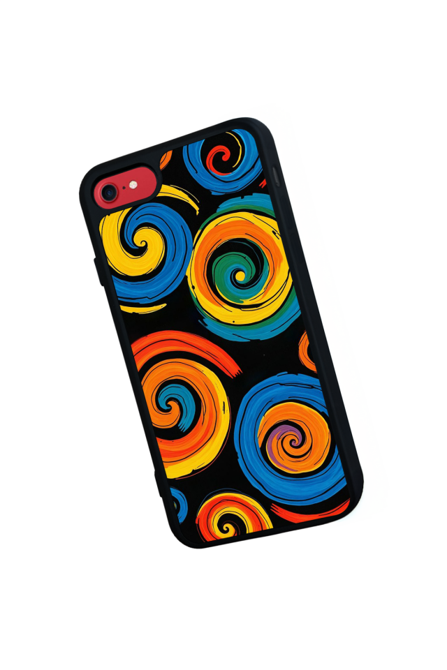 iPhone SE Uyumlu Abstract Tasarımlı Glossy Premium Kılıf