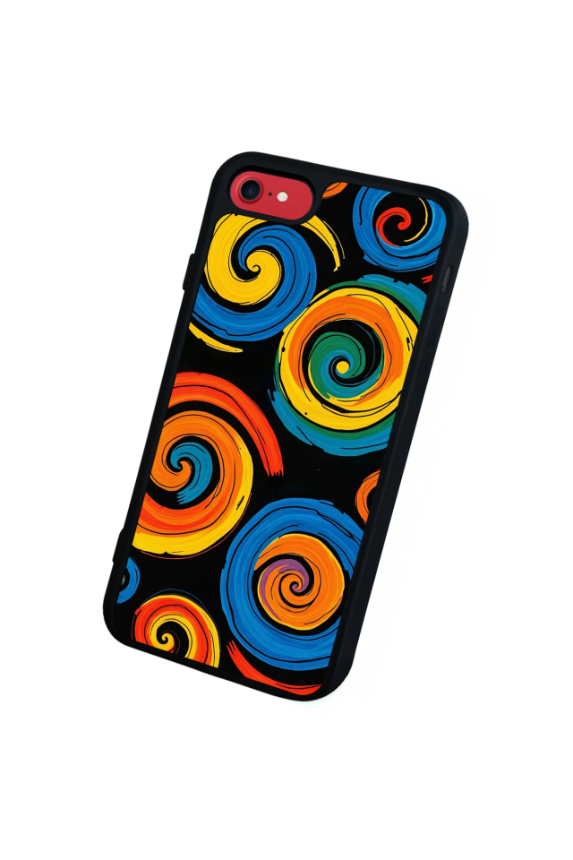 iPhone SE Uyumlu Abstract Tasarımlı Glossy Premium Kılıf
