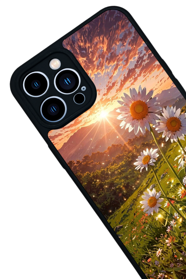 iPhone 12 Pro Max Uyumlu Cicek Tasarımlı Glossy Premium Kılıf