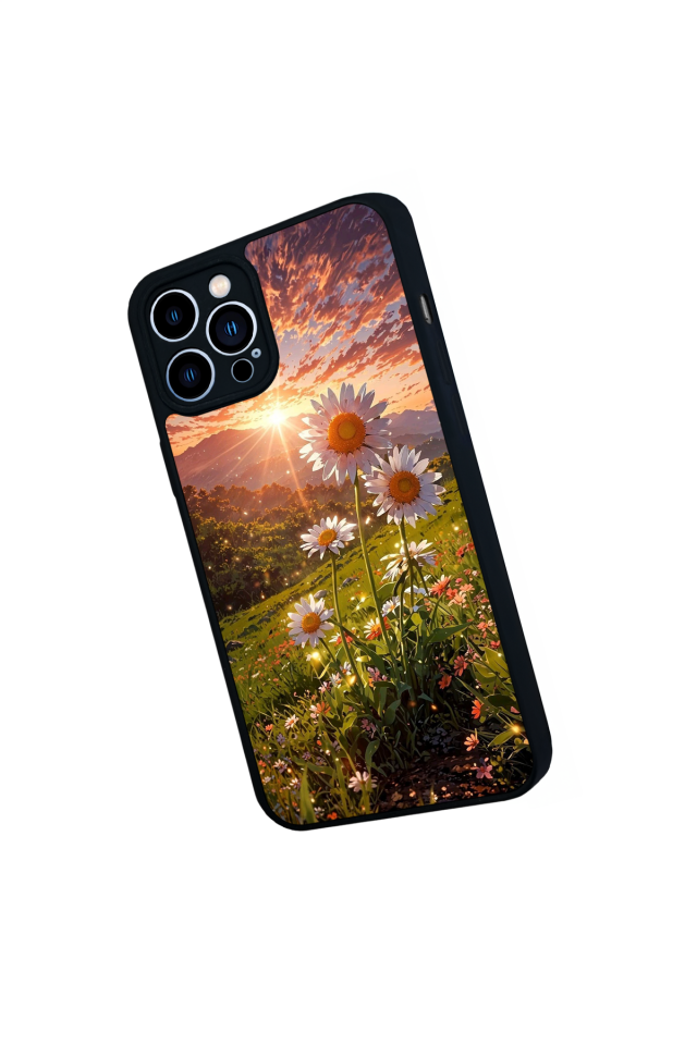 iPhone 12 Pro Max Uyumlu Cicek Tasarımlı Glossy Premium Kılıf