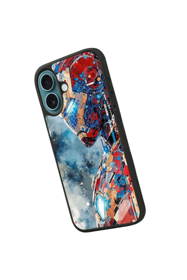 iPhone 16 Uyumlu Iron Man ( Demir Adam ) Tasarımlı Glossy Premium Kılıf