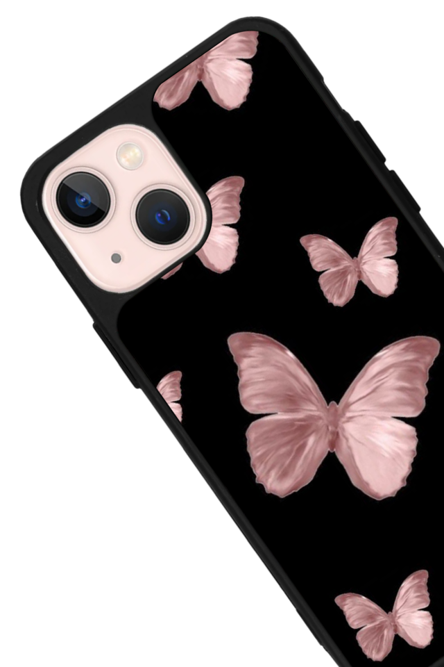 iPhone 14 Plus Uyumlu Kelebek Tasarımlı Glossy Premium Kılıf