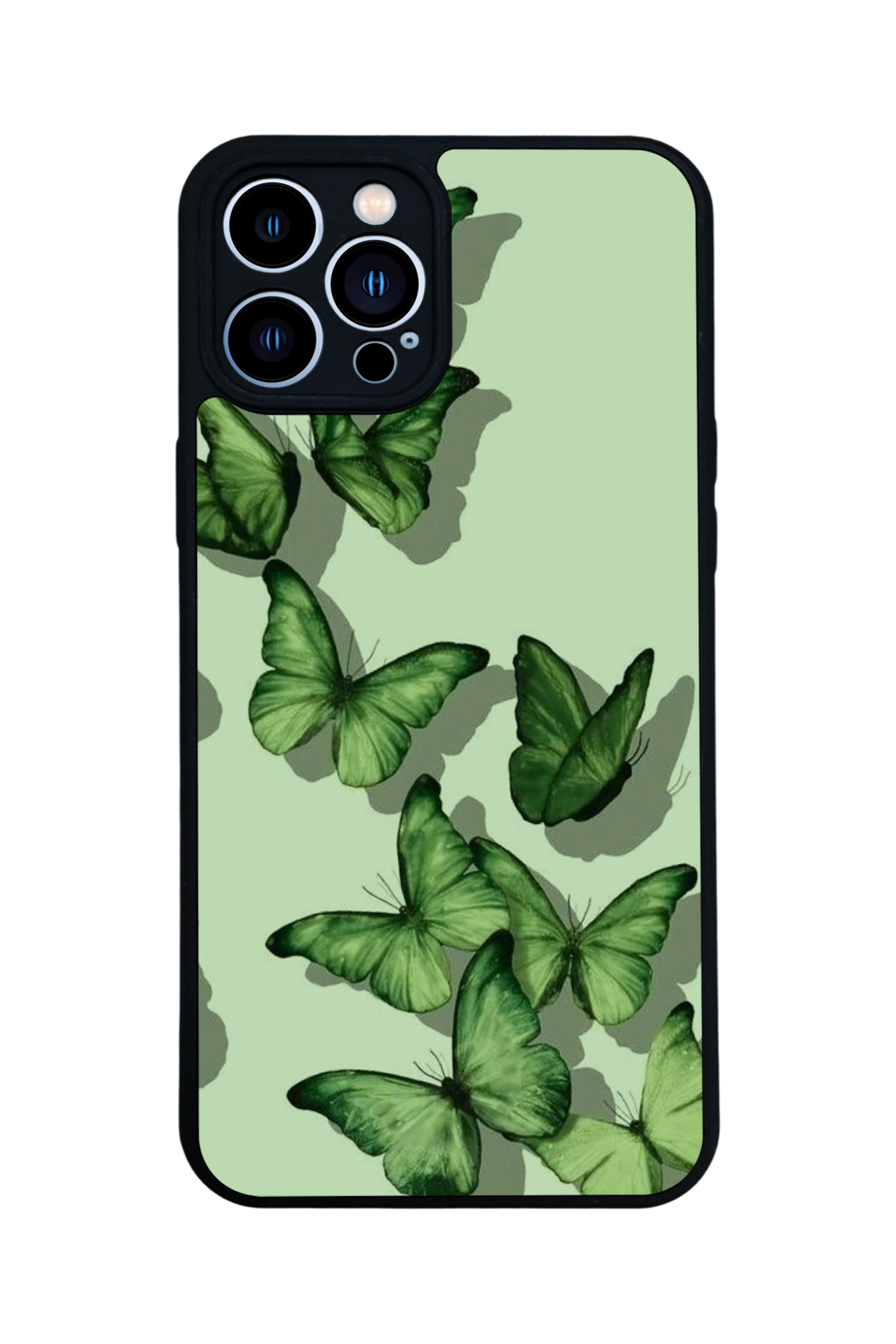 iPhone 13 Pro Max Uyumlu Kelebek Tasarımlı Glossy Premium Kılıf