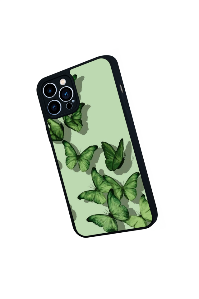 iPhone 13 Pro Max Uyumlu Kelebek Tasarımlı Glossy Premium Kılıf
