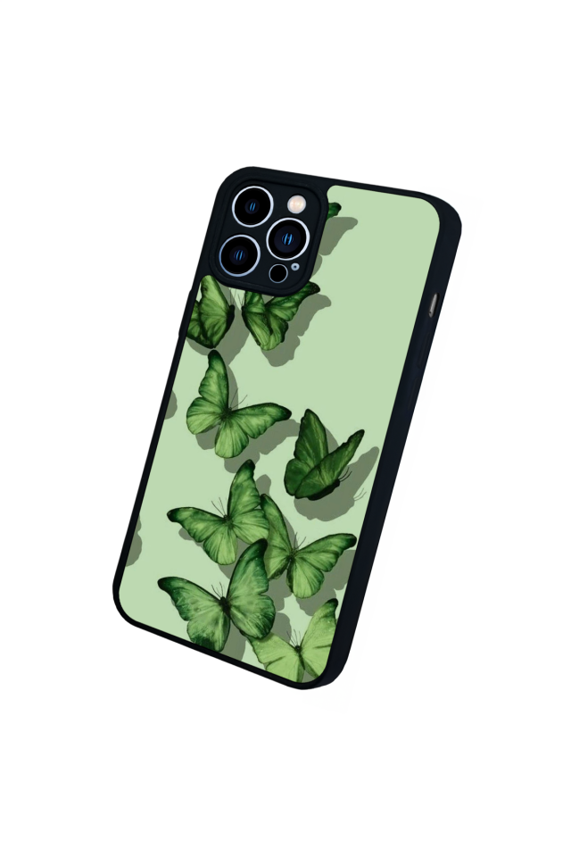 iPhone 13 Pro Max Uyumlu Kelebek Tasarımlı Glossy Premium Kılıf