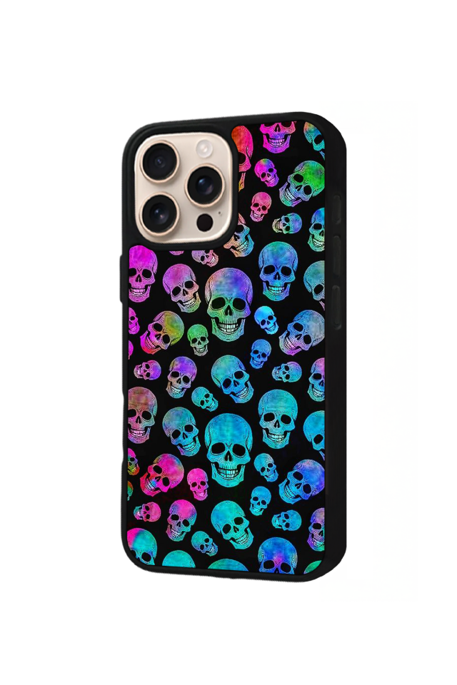 iPhone 15 Pro Max Uyumlu KuruKafa Tasarımlı Glossy Premium Kılıf