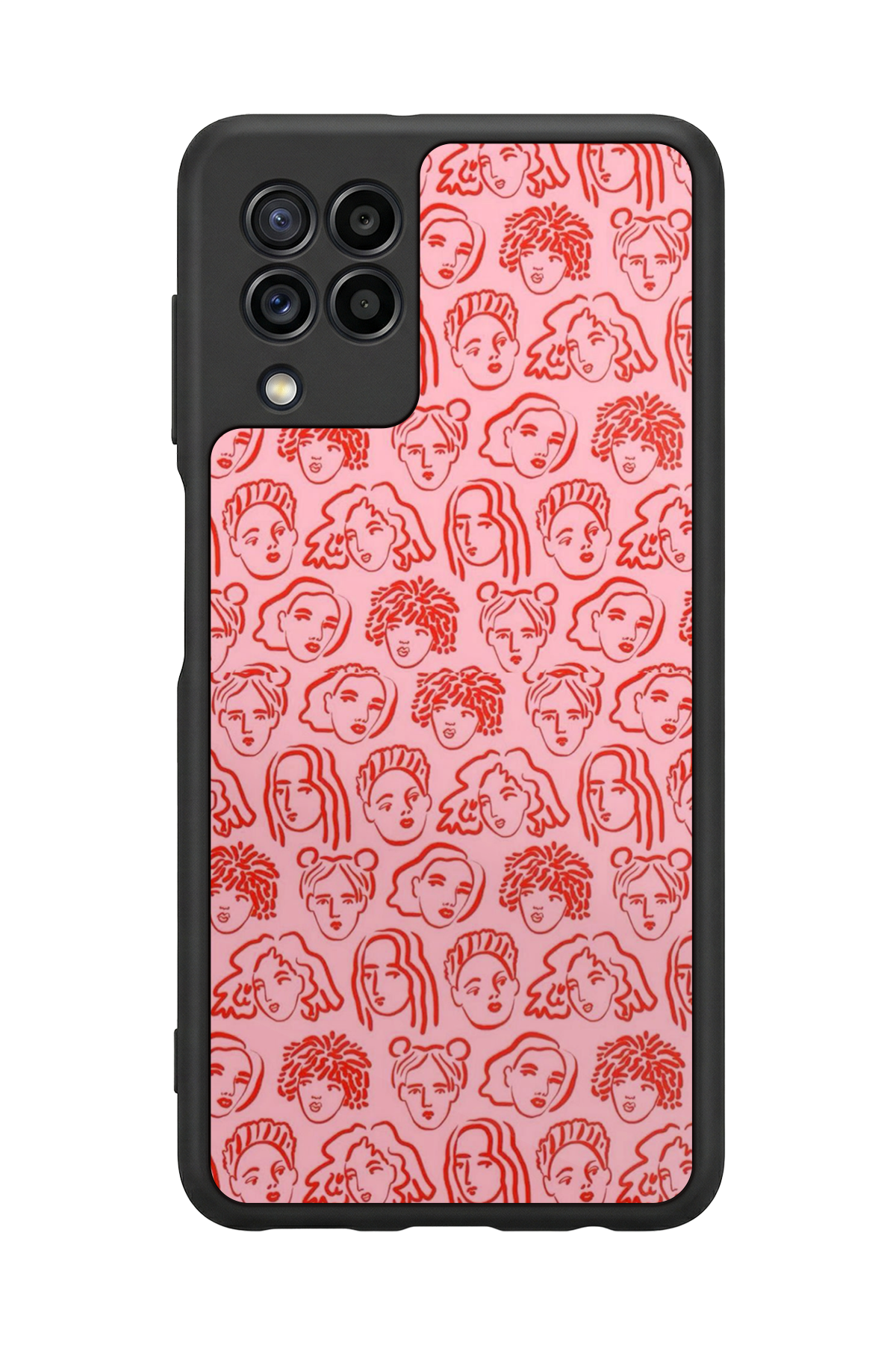 Samsung Galaxy M22 Uyumlu Line Art Tasarımlı Glossy Premium Kılıf