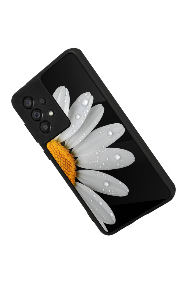 Samsung Galaxy A73 Uyumlu Papatya Tasarımlı Glossy Premium Kılıf