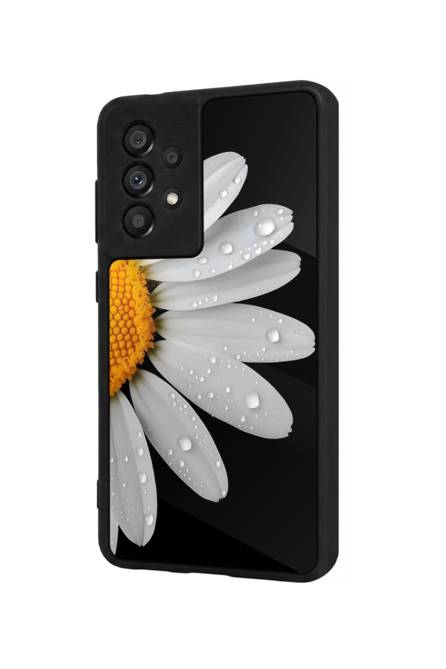 Samsung Galaxy A73 Uyumlu Papatya Tasarımlı Glossy Premium Kılıf