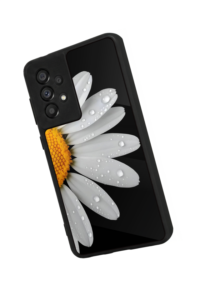 Samsung Galaxy A73 Uyumlu Papatya Tasarımlı Glossy Premium Kılıf