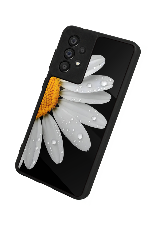 Samsung Galaxy A73 Uyumlu Papatya Tasarımlı Glossy Premium Kılıf