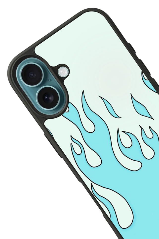 iPhone 16 Plus Uyumlu Retro Flame Patterns Tasarımlı Glossy Premium Kılıf